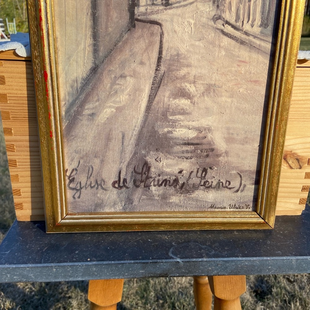 Vintage Maurice Utrillo EGLISE DE STAINS (SEINE) Print - Picture 3 of 8